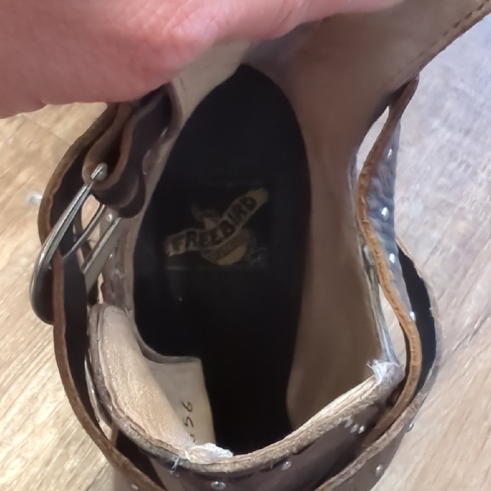 Freebird by Steven Chocolate Studded Ankle Boots - Picture 2 of 4
